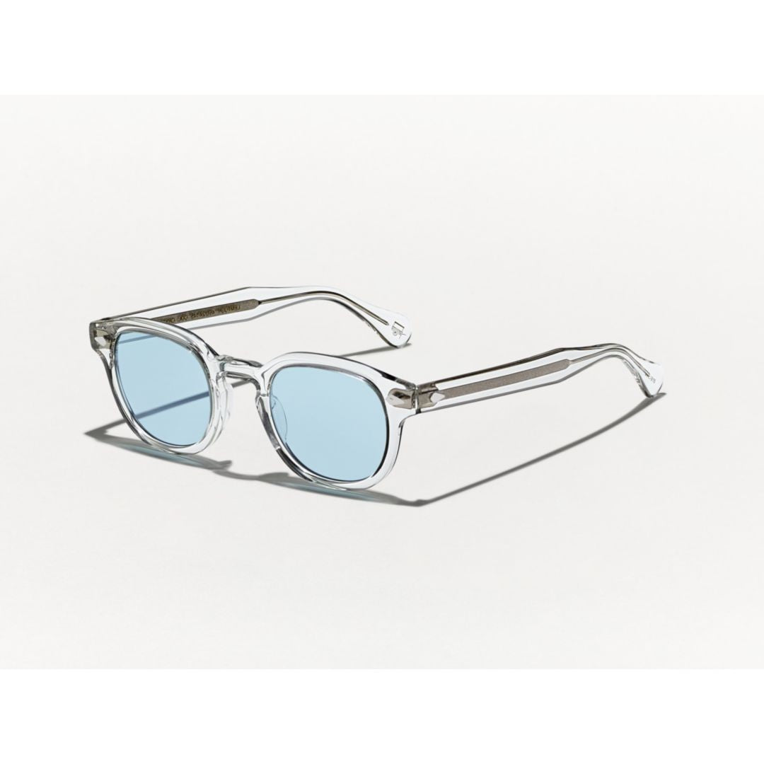 Moscot Blue Or-Lem-S Translucent Acetate Sunglasses