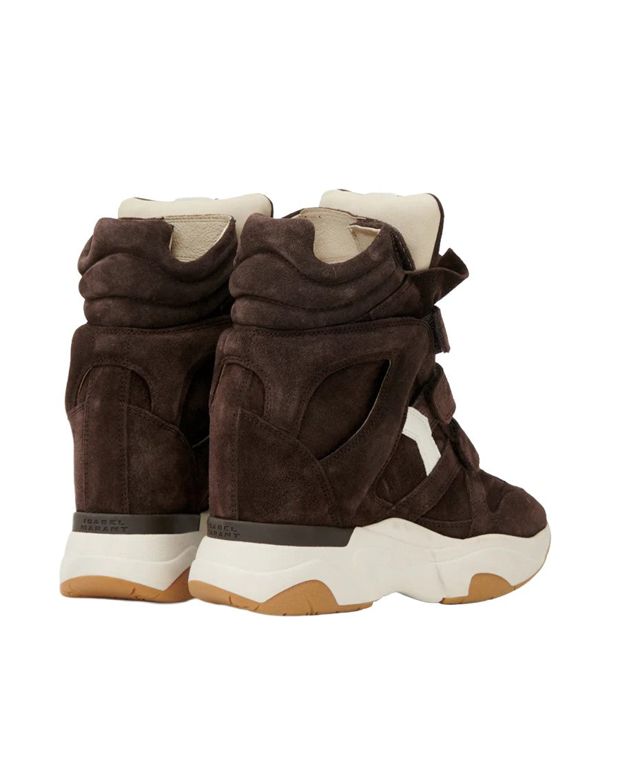 Isabel Marant Chocolate Milky Balskee Suede Sneakers
