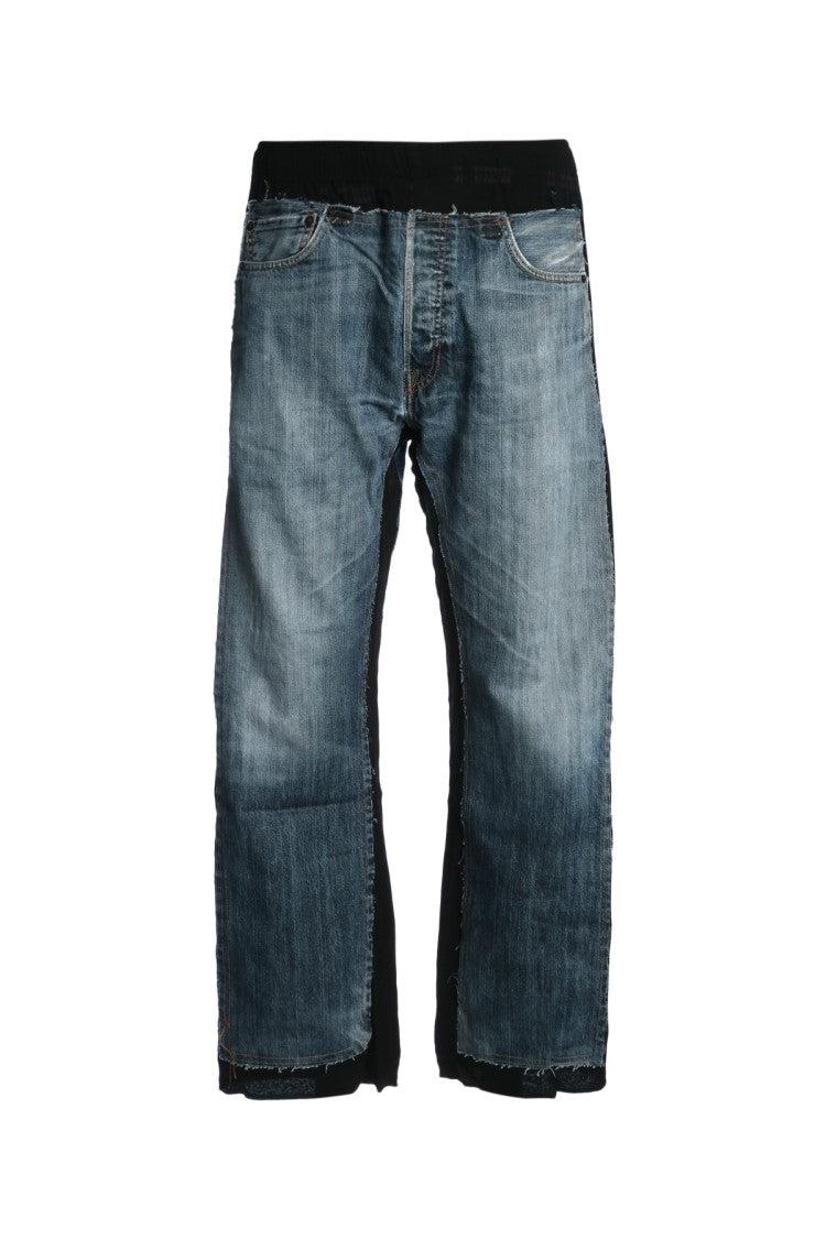 Needles Faded Denim Pants With Relaxed Silhouette
