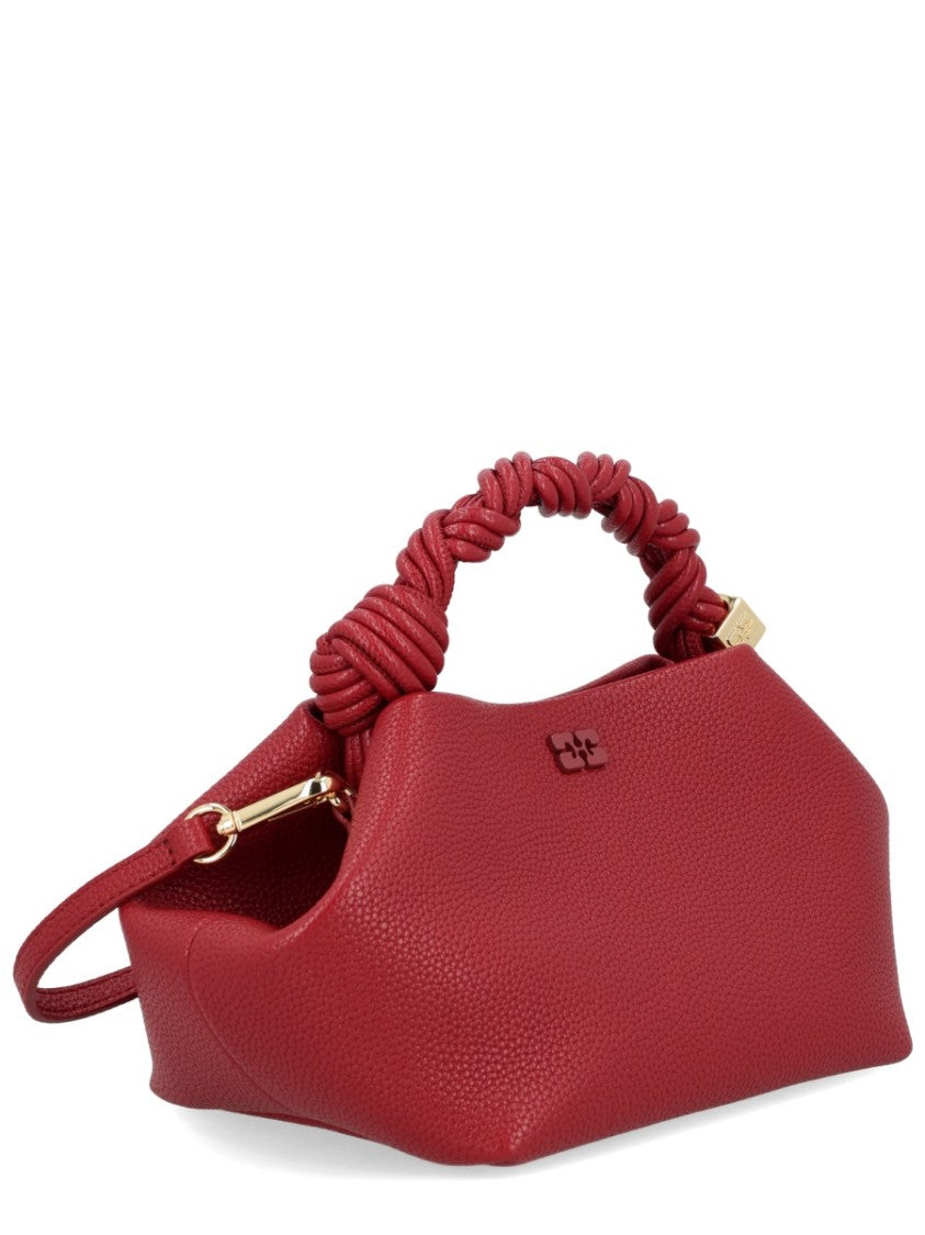 Ganni Red Bou Small Geometric Polyester-Blend Shoulder Bag