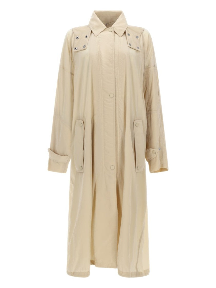 Sportmax Long Oversized Hooded Polyamide Raincoat