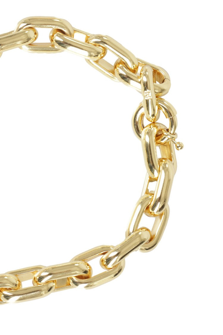 Federica Tosi Ella Gold-Plated Brass Elongated Link Necklace