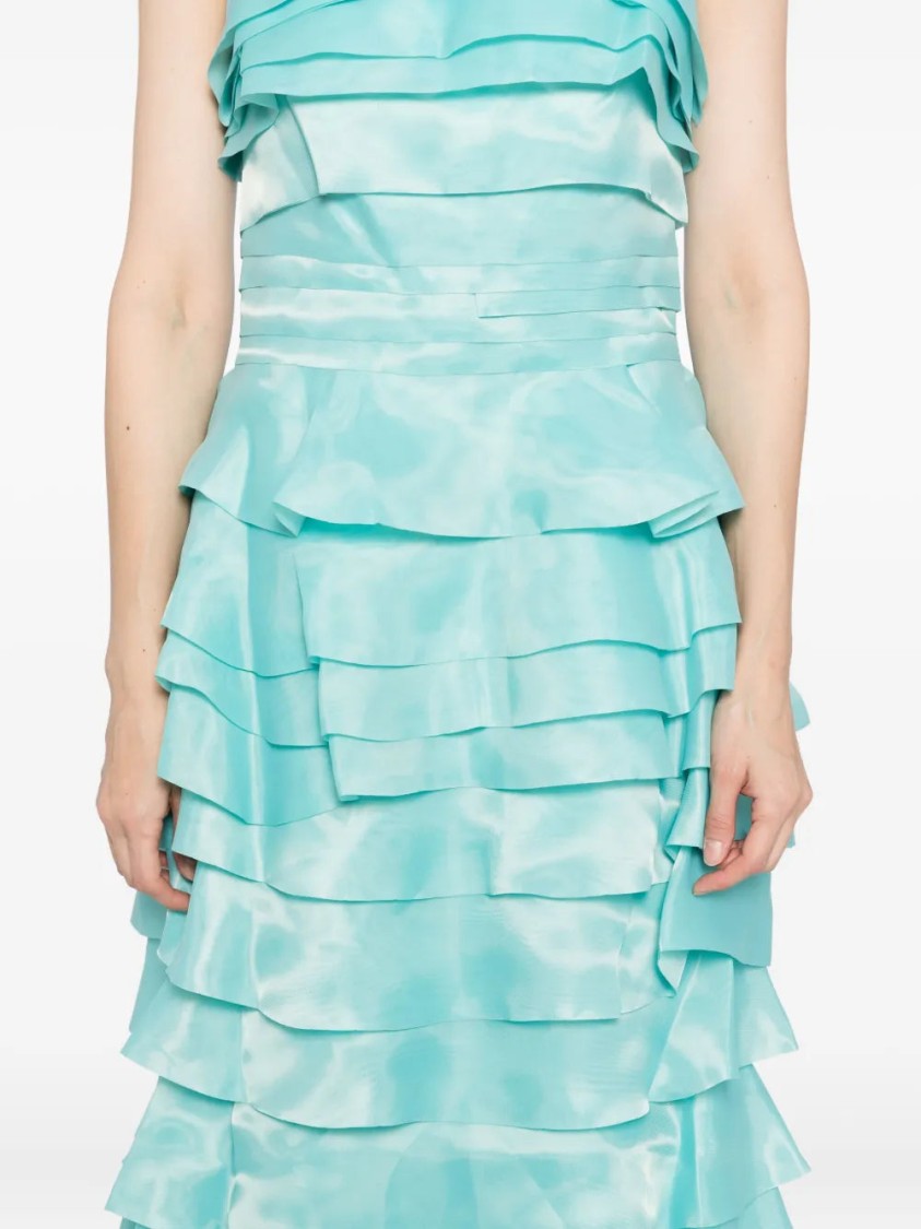 Saiid Kobeisy Layered Organza Long Dress