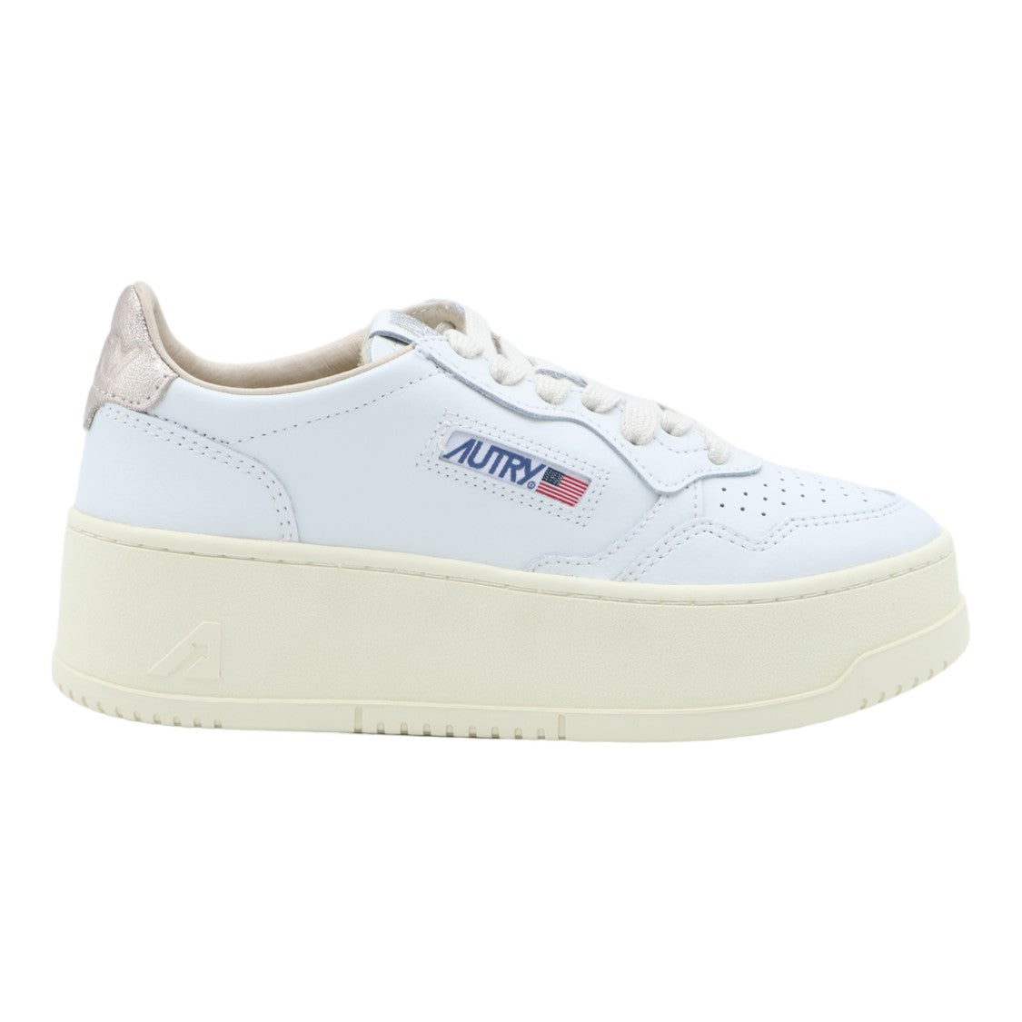 Autry Sneakers With Off-White Platform Sole And Metallic Accents