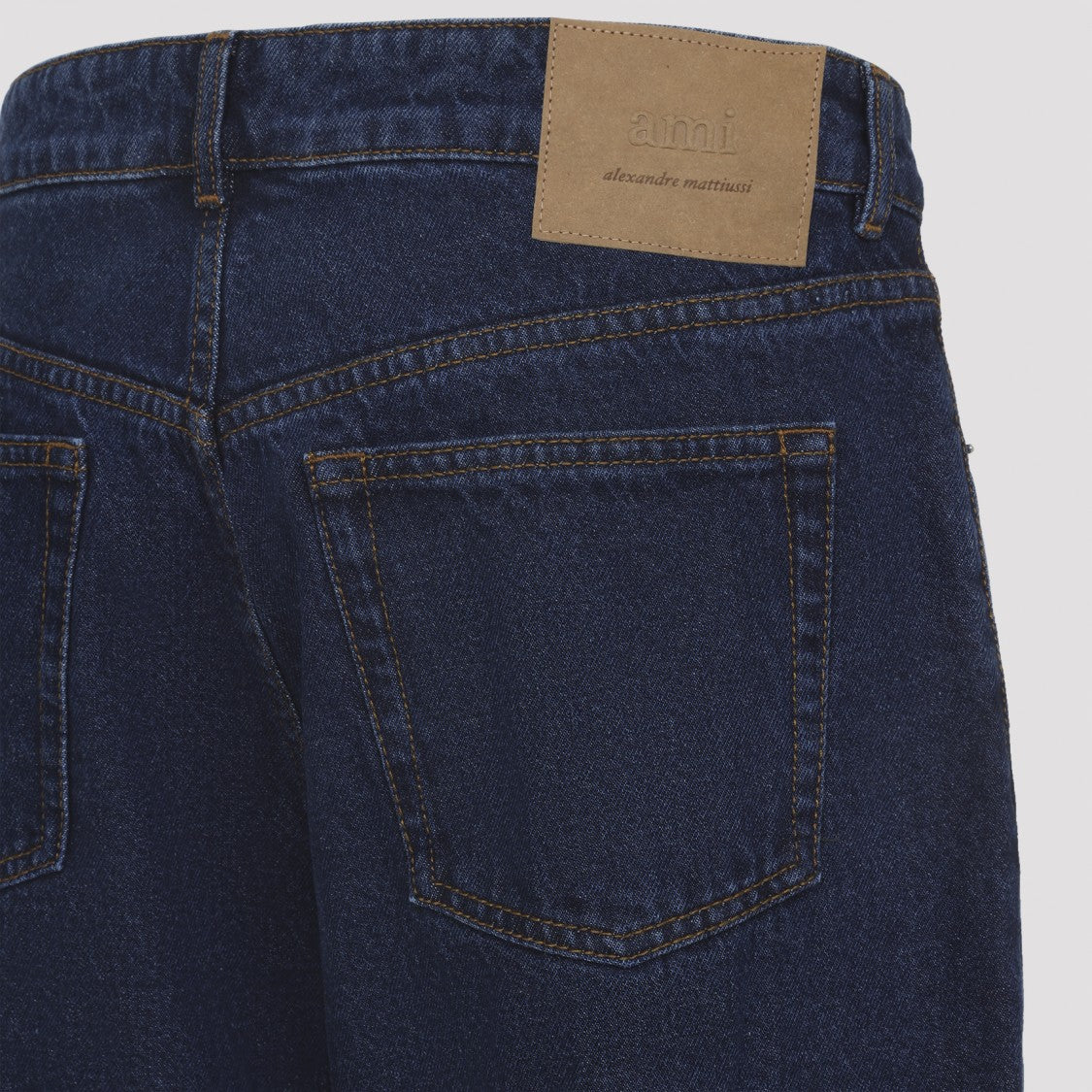 Ami Large Fit Blue Cotton Jeans