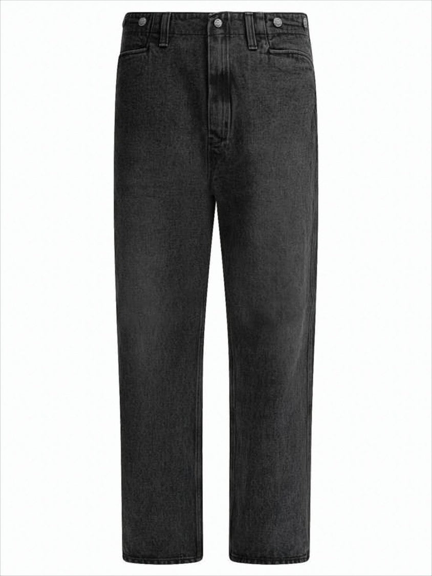 Needles Washed Black Straight-Leg Denim Pants