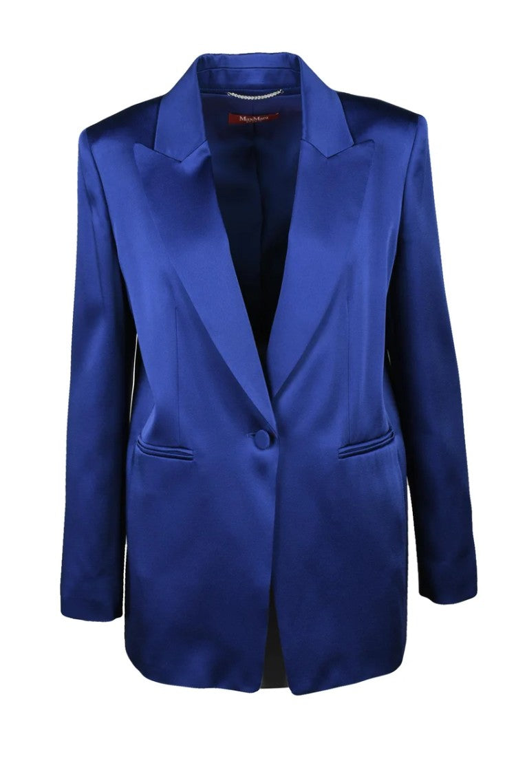 Max Mara Studio Satin Jacket - Blue