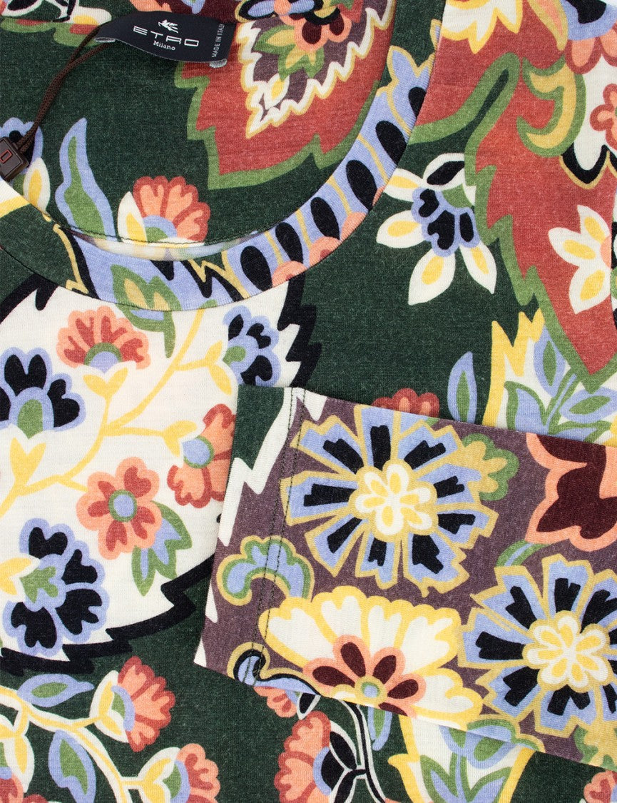 Etro Fitted Wool Sweater With Intricate Paisley Design