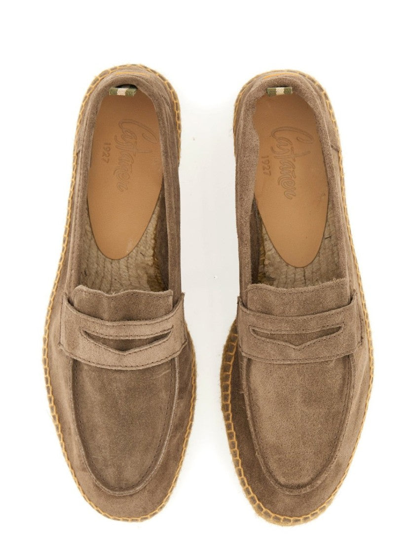 Castaner Brown Nacho Suede Woven Loafers