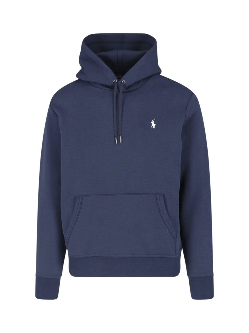 Polo Ralph Lauren Blue Recycled Cotton Blend Hooded Sweatshirt