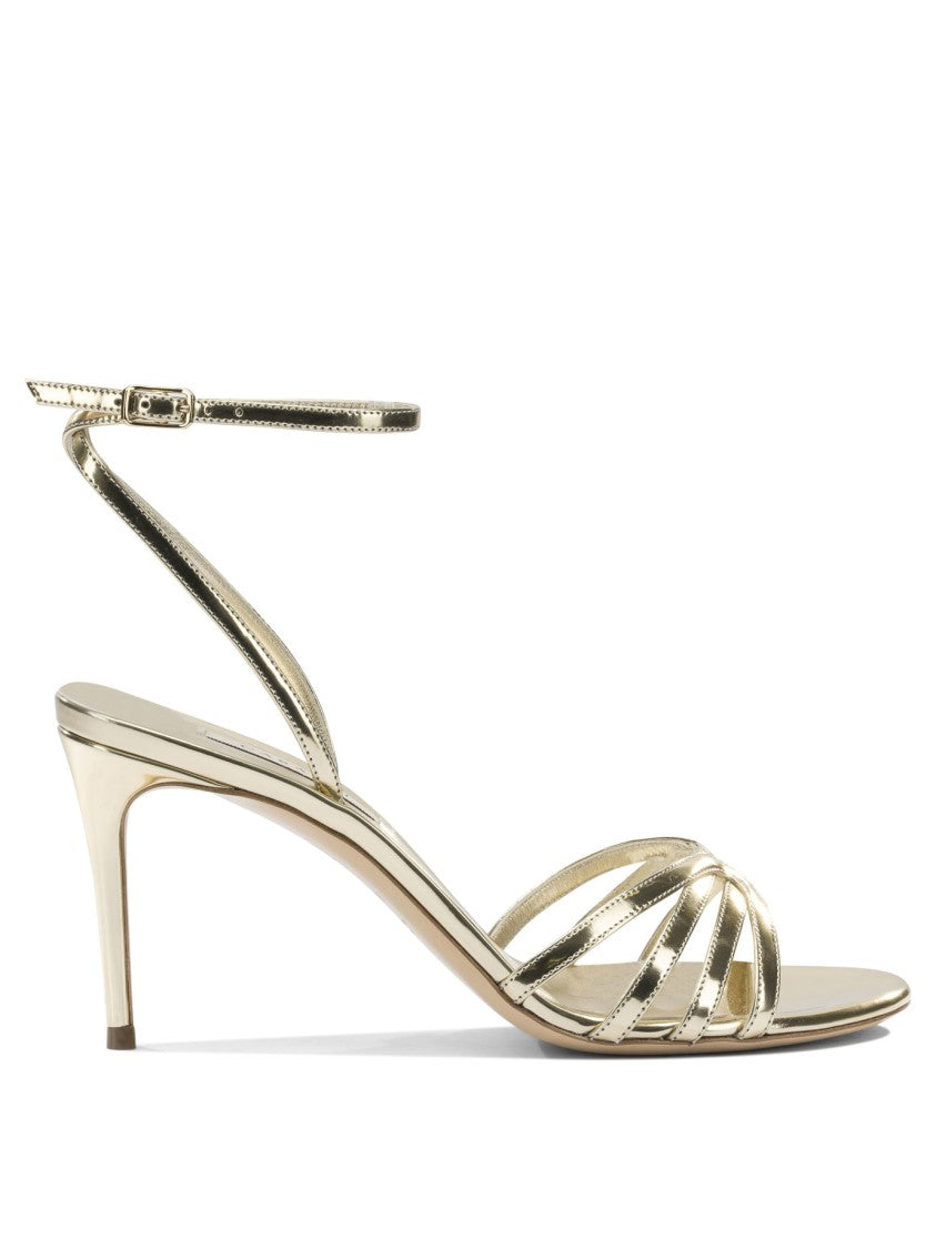 Casadei Metallic Finish Stiletto Sandals