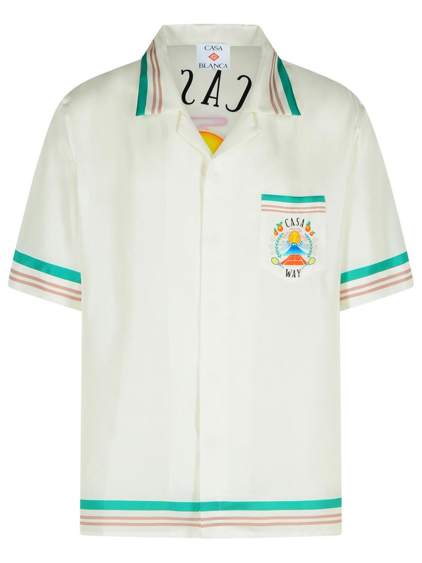 Casablanca White Silk Shirt