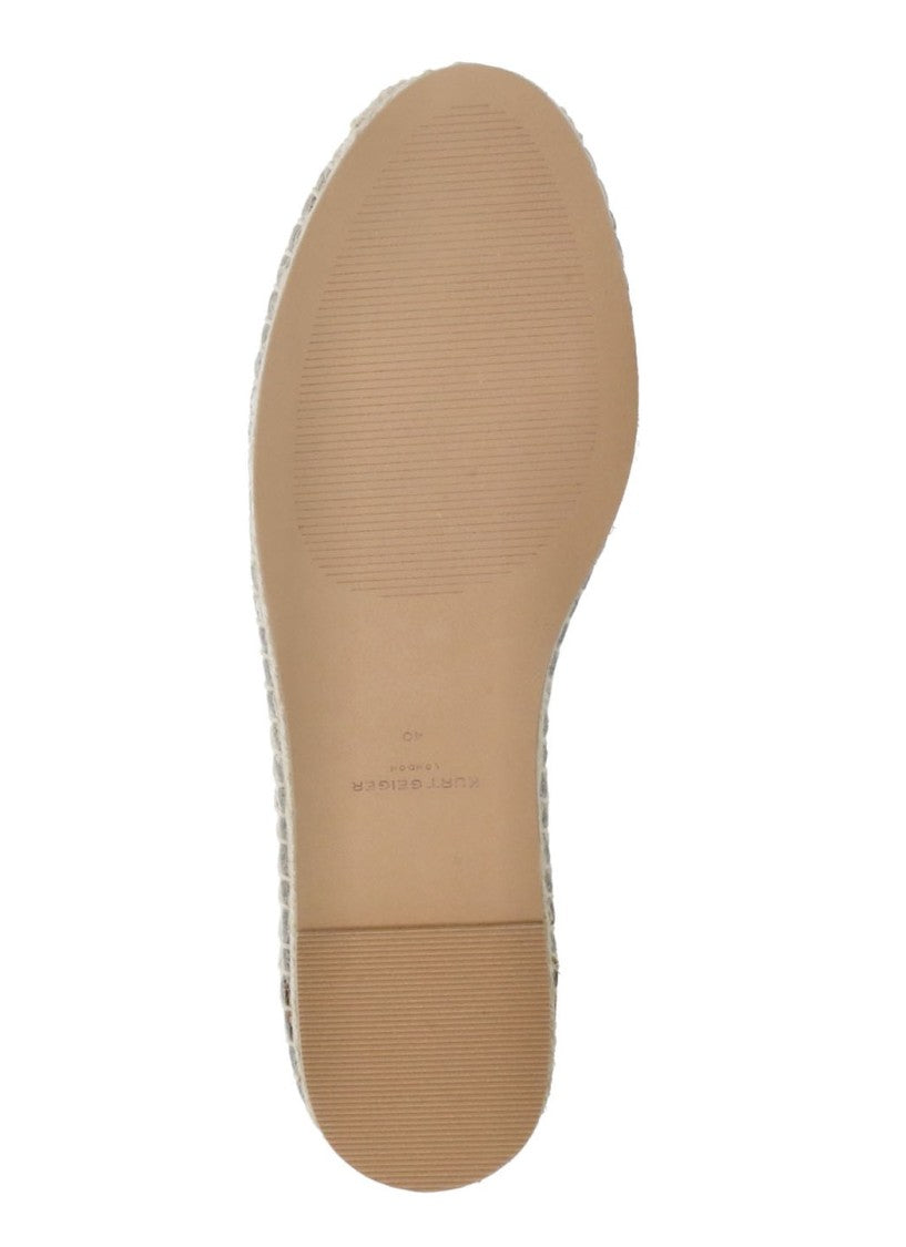 Kurt Geiger Ivory Pimlico Tie Leather Flats
