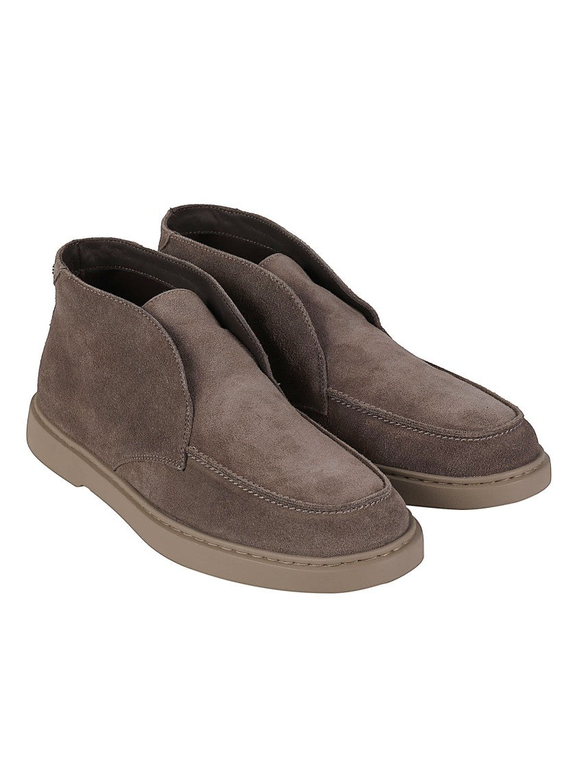 Baldinini Brown Suede Minimalist Ankle Boots