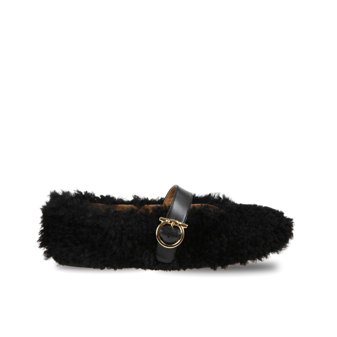 Ferragamo Low-Cut Shoes With Soft Fur Upper And Rounded Toe