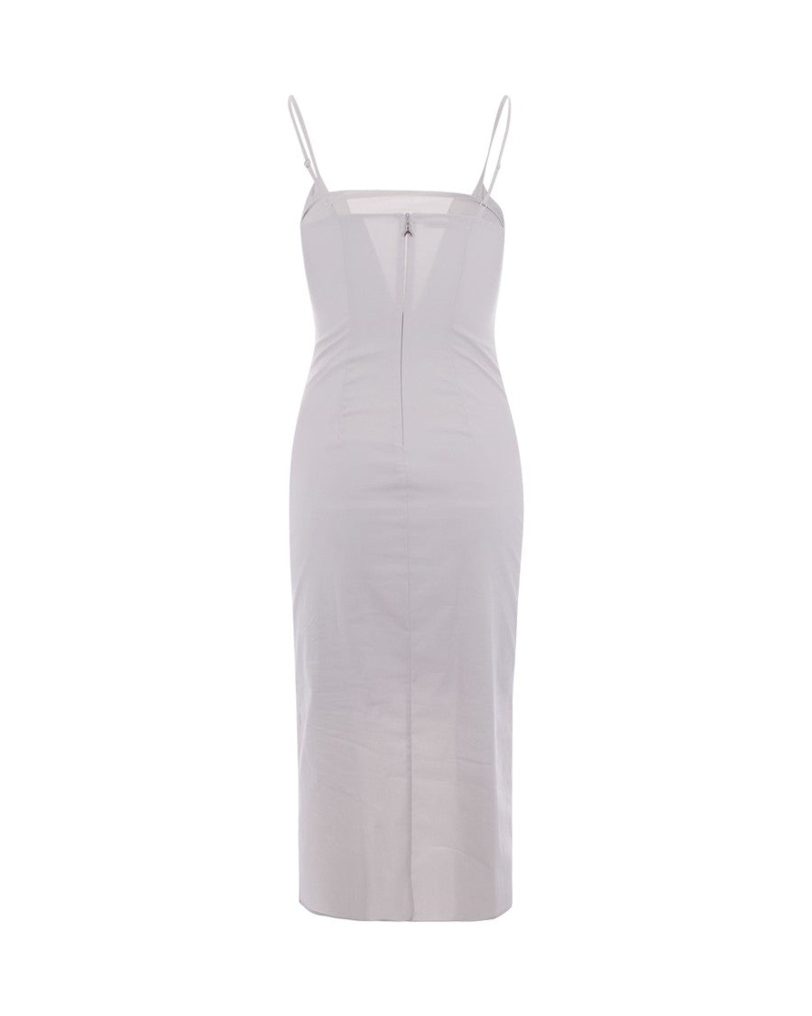 Patrizia Pepe Slim-Fit Bustier Midi Dress In Fresh Grey