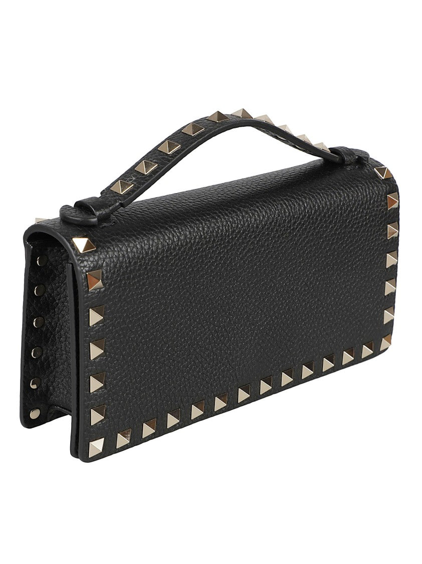 Valentino Garavani Pyramid Studded Calf Leather Wallet