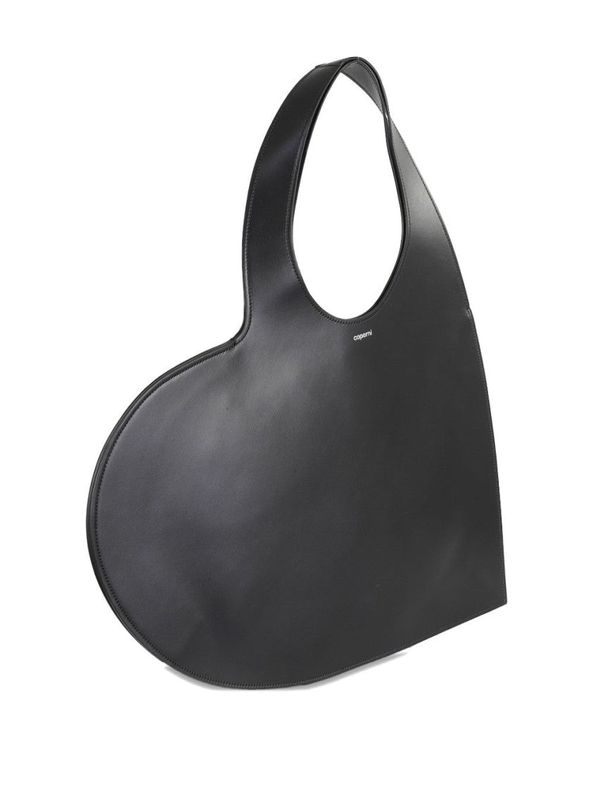 Coperni Black Heart Shaped Leather Logo Bag