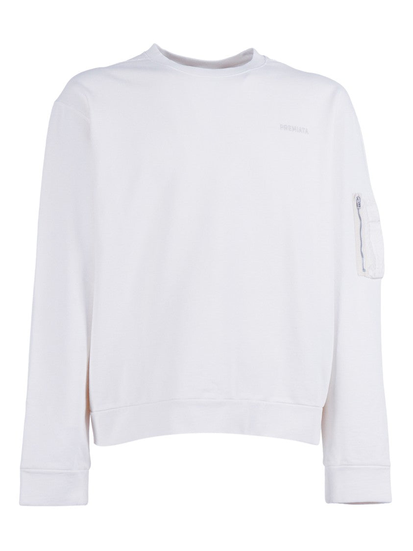 Premiata White Wulfenita Cropped Sweatshirt