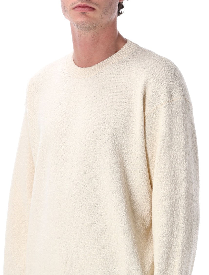 Roberto Collina Irregular Texture Cotton Crewneck Sweater