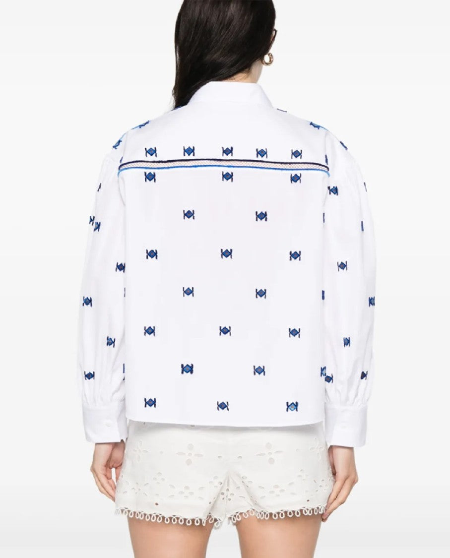Ermanno Scervino Long Sleeve White Shirt
