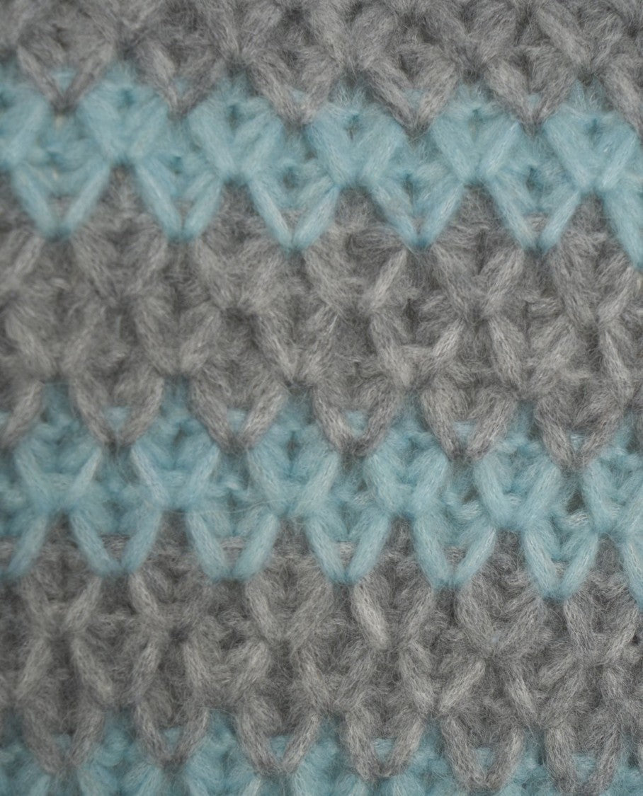 Roberto Collina Alpaca Blend Sweater With High Ribbed Collar And Cable Knit Design