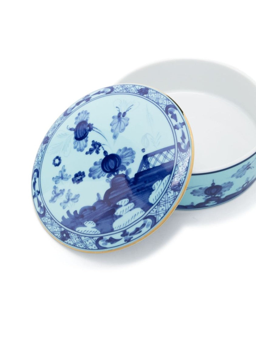 Ginori 1735 Floral Porcelain Container