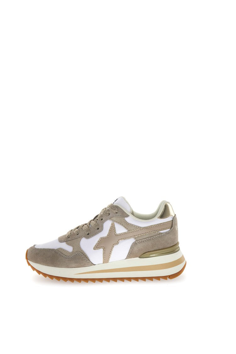 W6yz Beige Sneakers With Technical Fabric