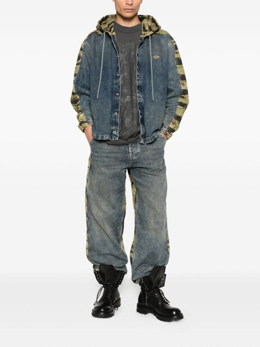 Diesel Camouflage Sleeve Denim Jacket