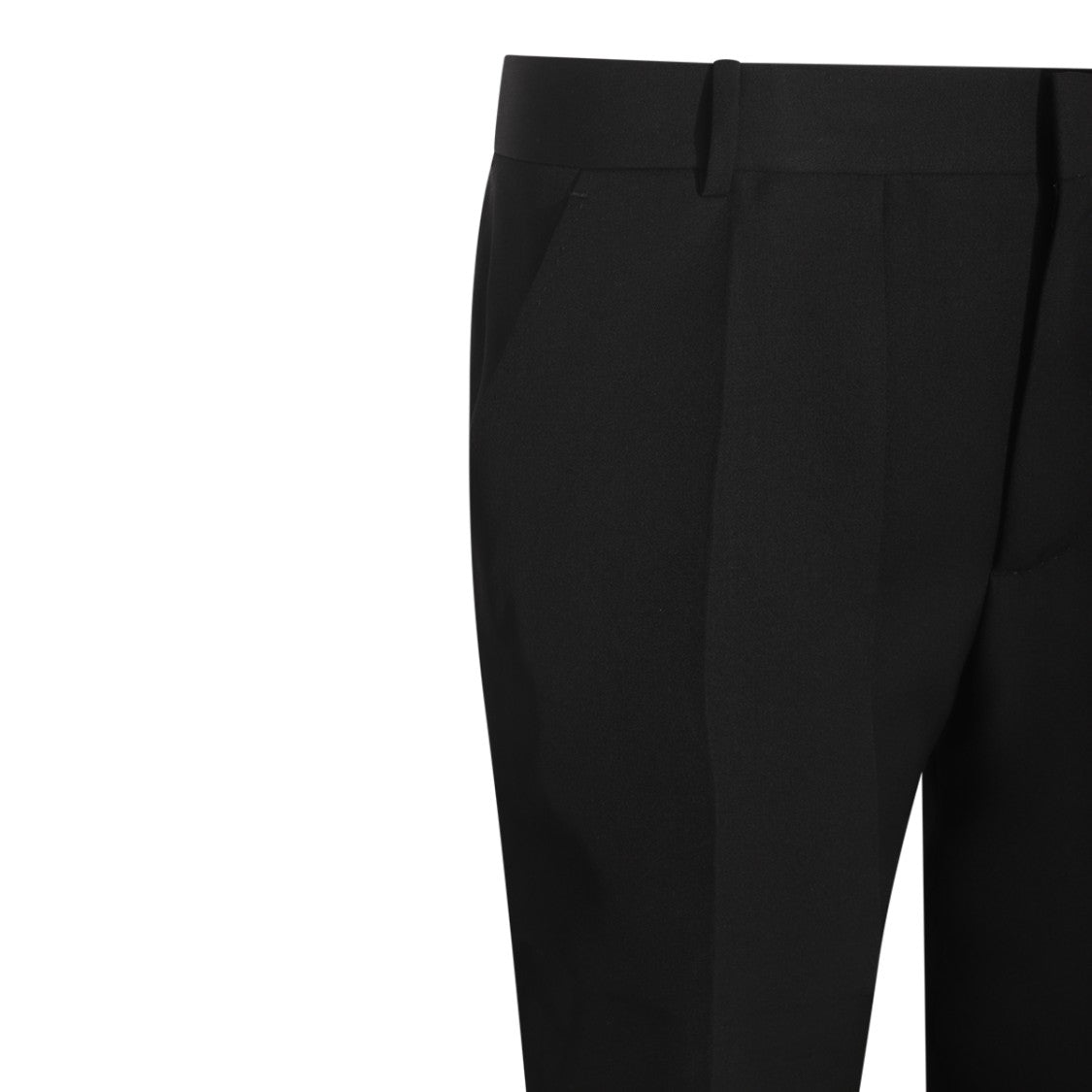 Alexander Mcqueen Tailored Black Wool Trousers With Mid-Rise And Tapered Silhouette