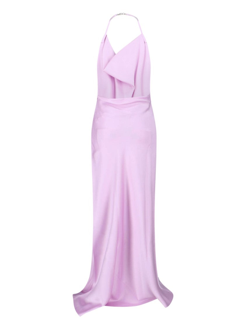 Stella Mccartney Light Orchid Envers Draped Maxi Dress