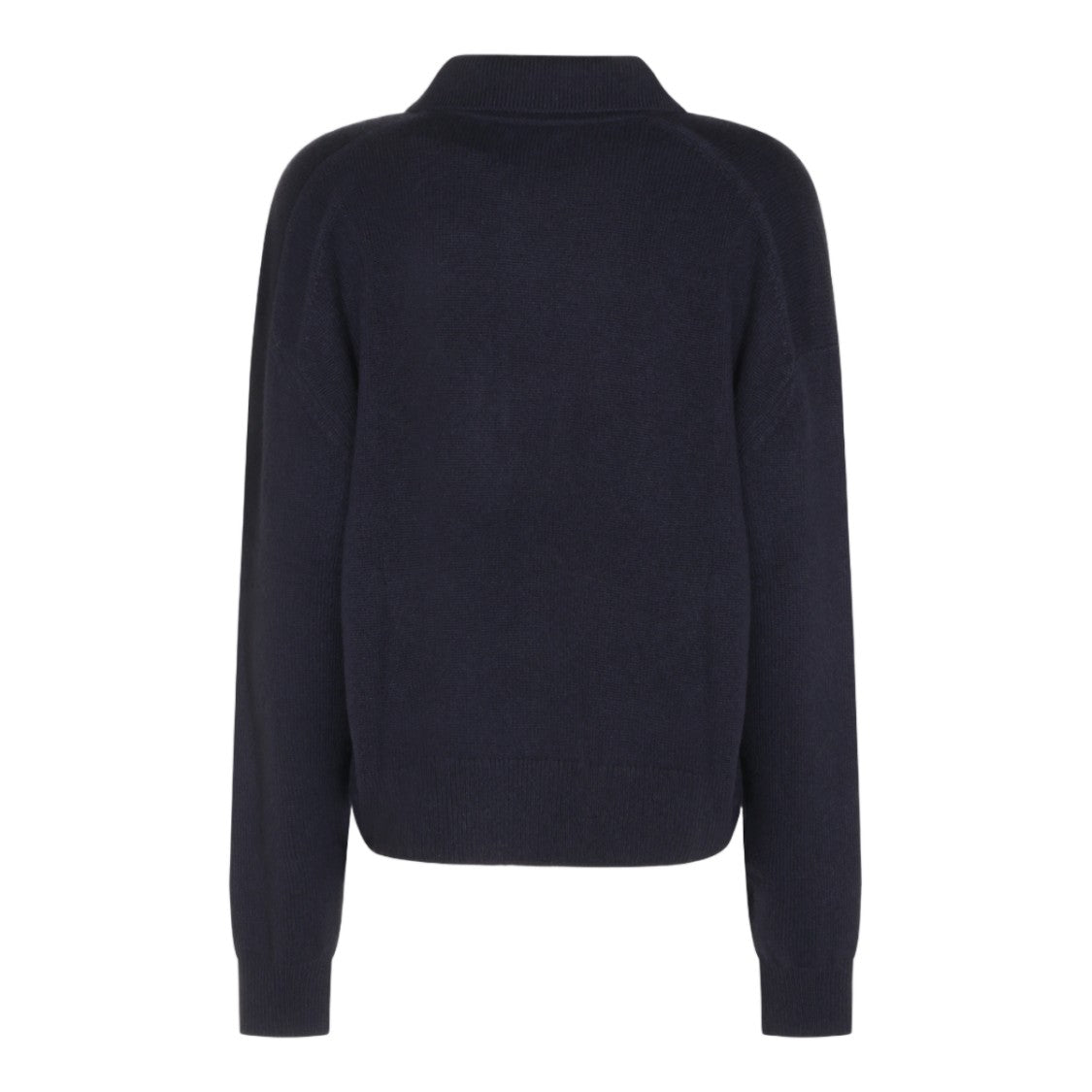 Anine Bing Polo Collar Sweater With Ribbed Detailing