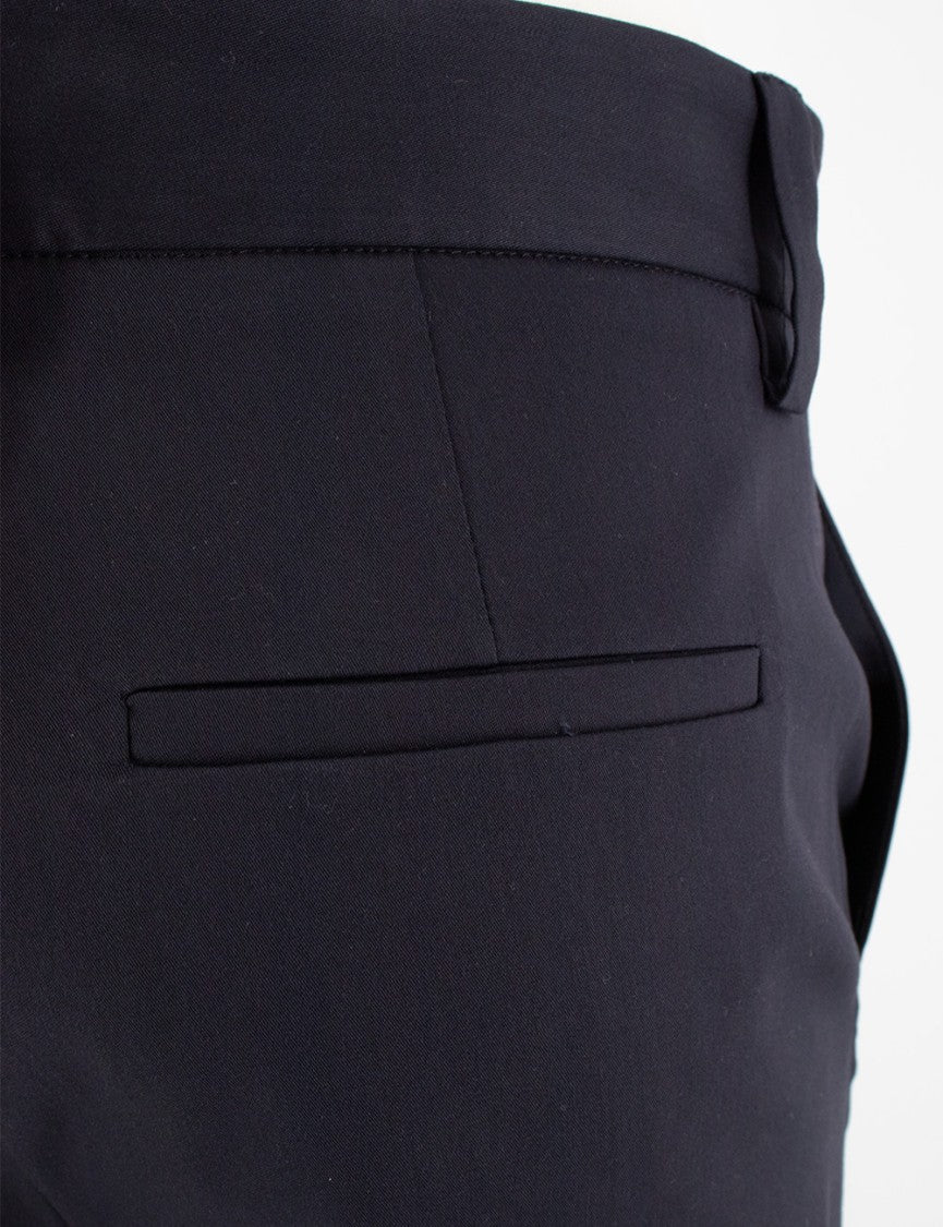 Antonelli Tailored Navy Trousers With High Waist