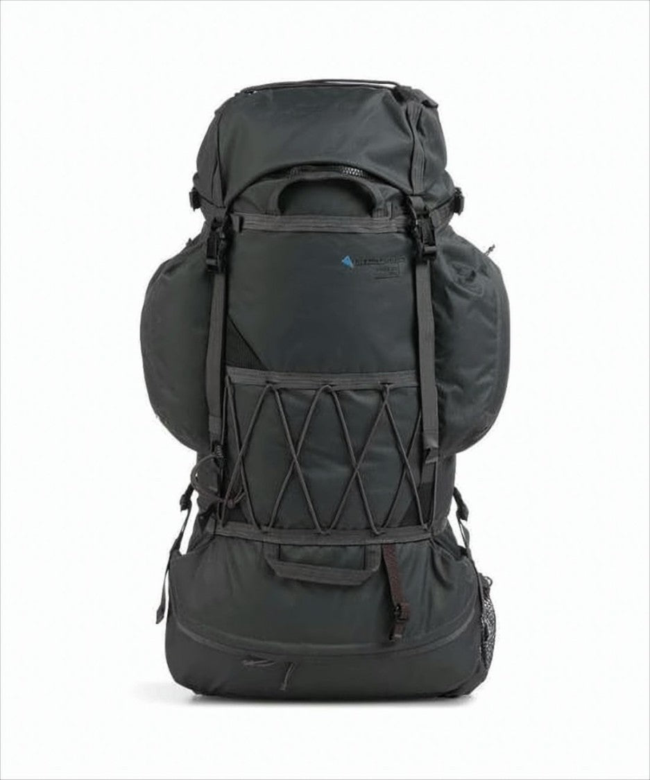 Klattermusen Multi-Compartment Black Backpack With Padded Support