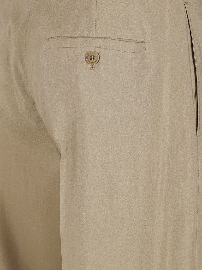 Max Mara Straight-Leg Tailored Trousers In Smooth Beige Fabric