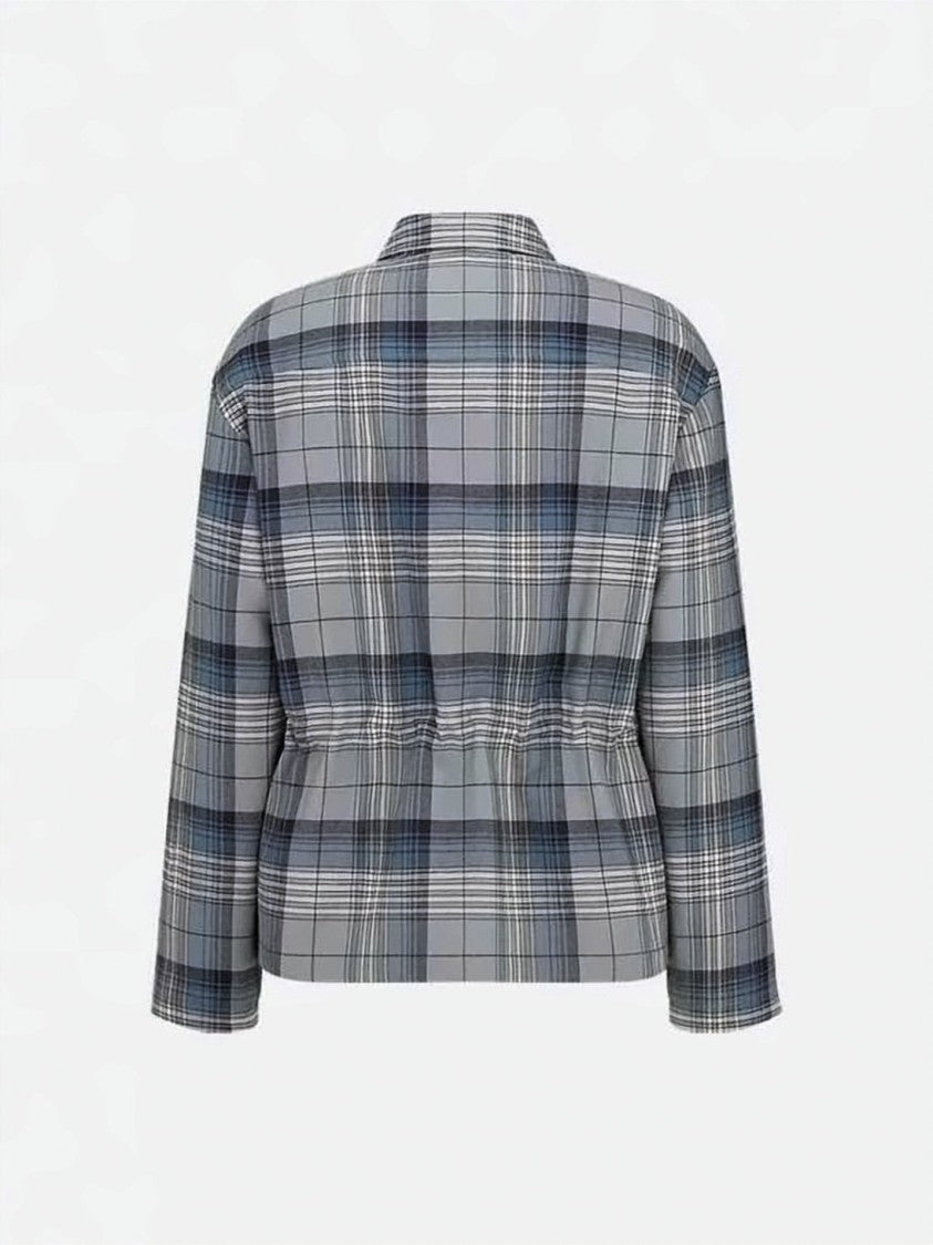 Dior Plaid Wool Jacket With Structured Collar And Tailored Fit