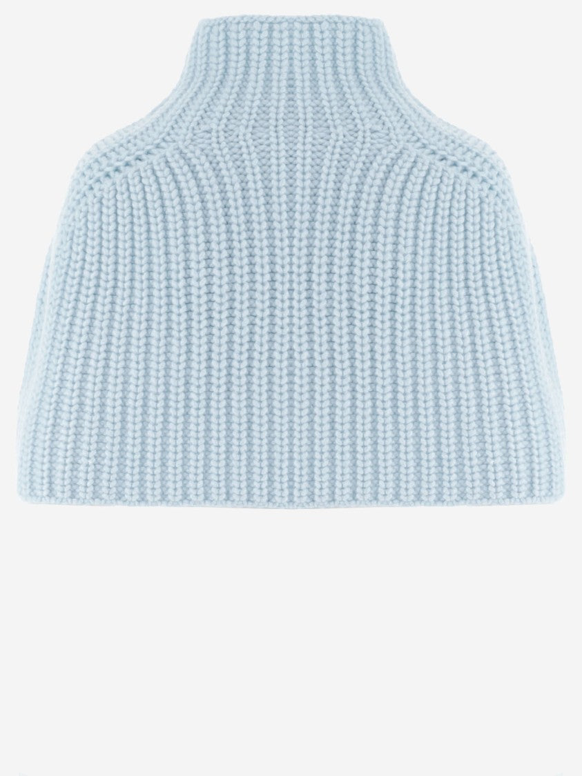 Sa Su Phi Pale Blue Ribbed Cashmere Neck Warmer