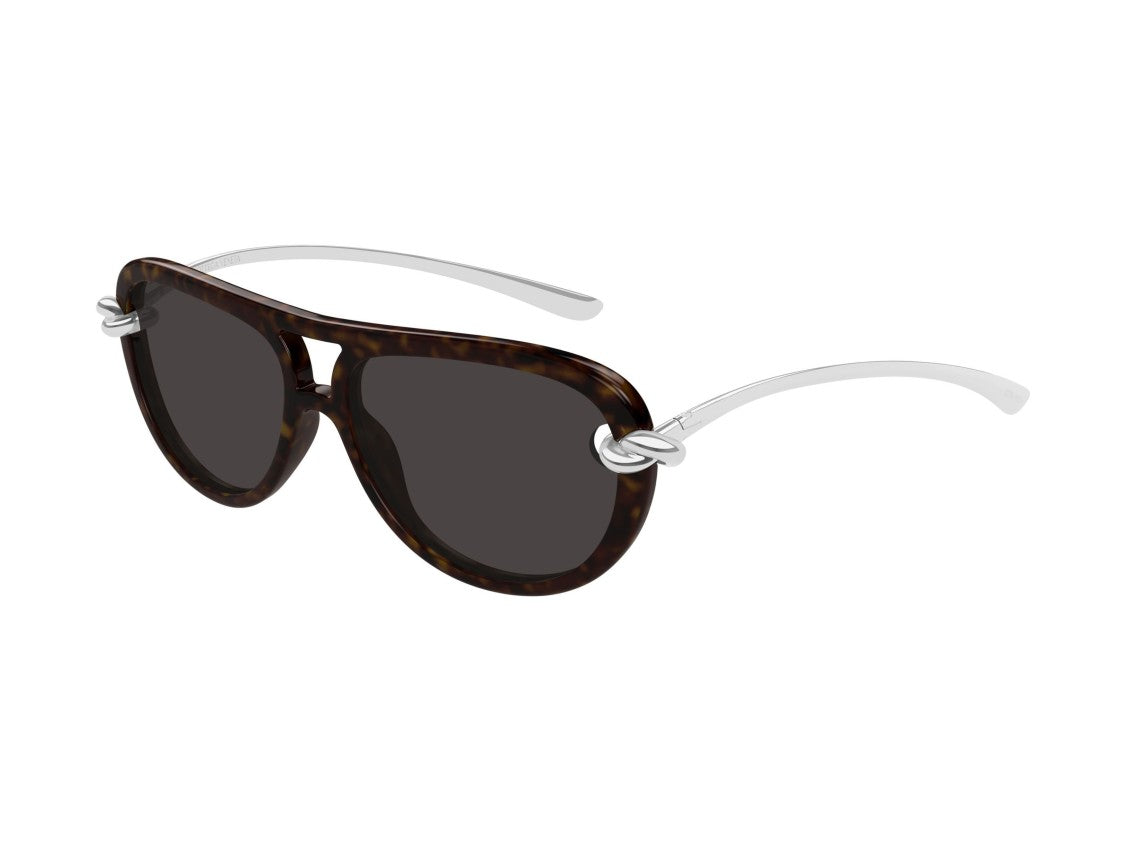 Bottega Veneta Bv1418s Aviator Tortoiseshell Sunglasses