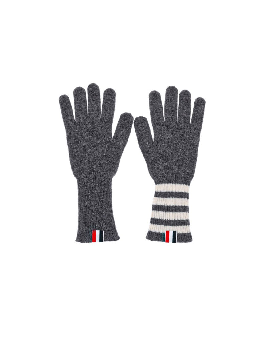 Thom Browne "4-Bar" Gloves – Grey