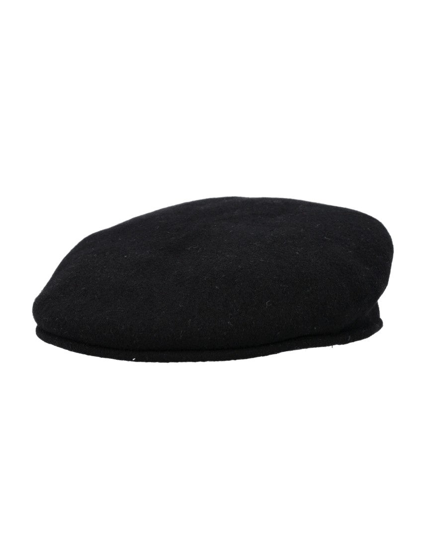 Marine Serre Smooth Black Wool Beret