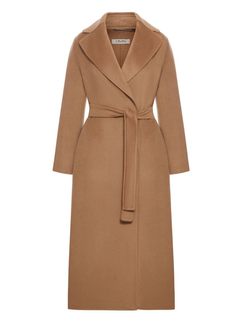 Max Mara Wrap Coat With Wide Lapel Collar