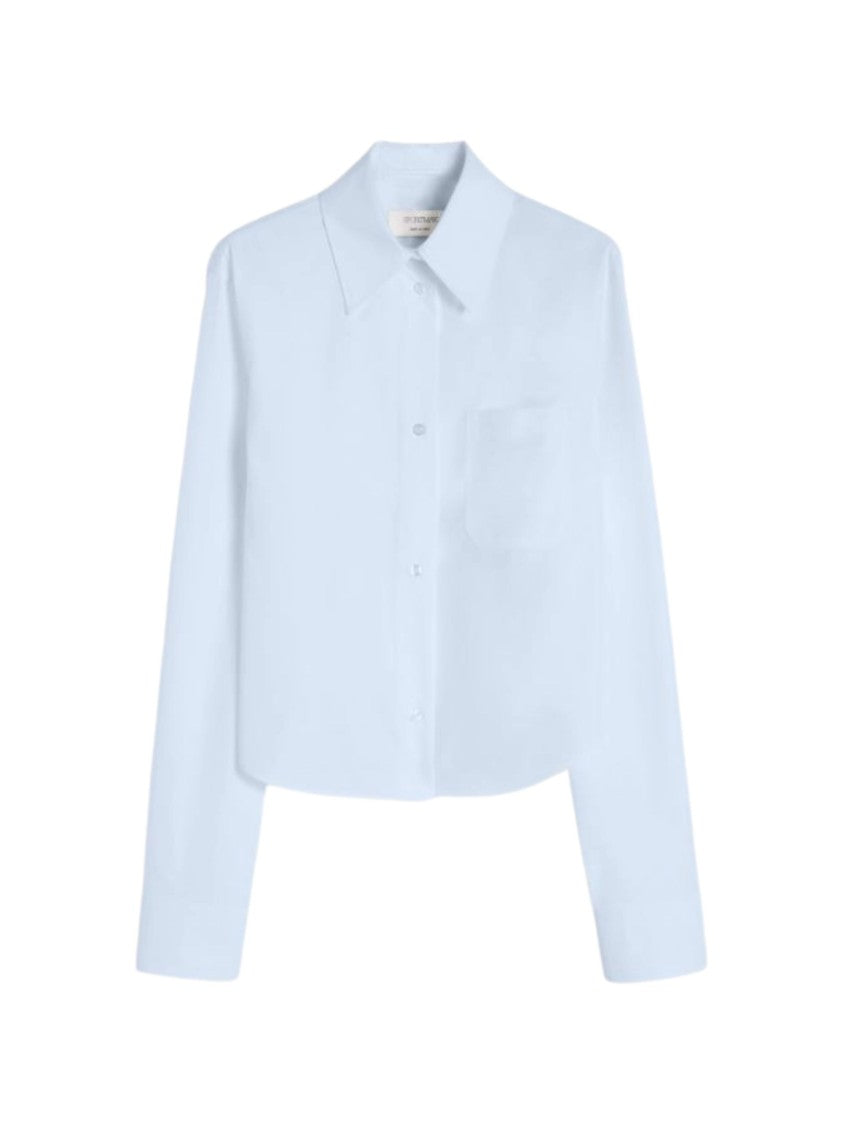 Sportmax Light Blue Pleated Back Shirt