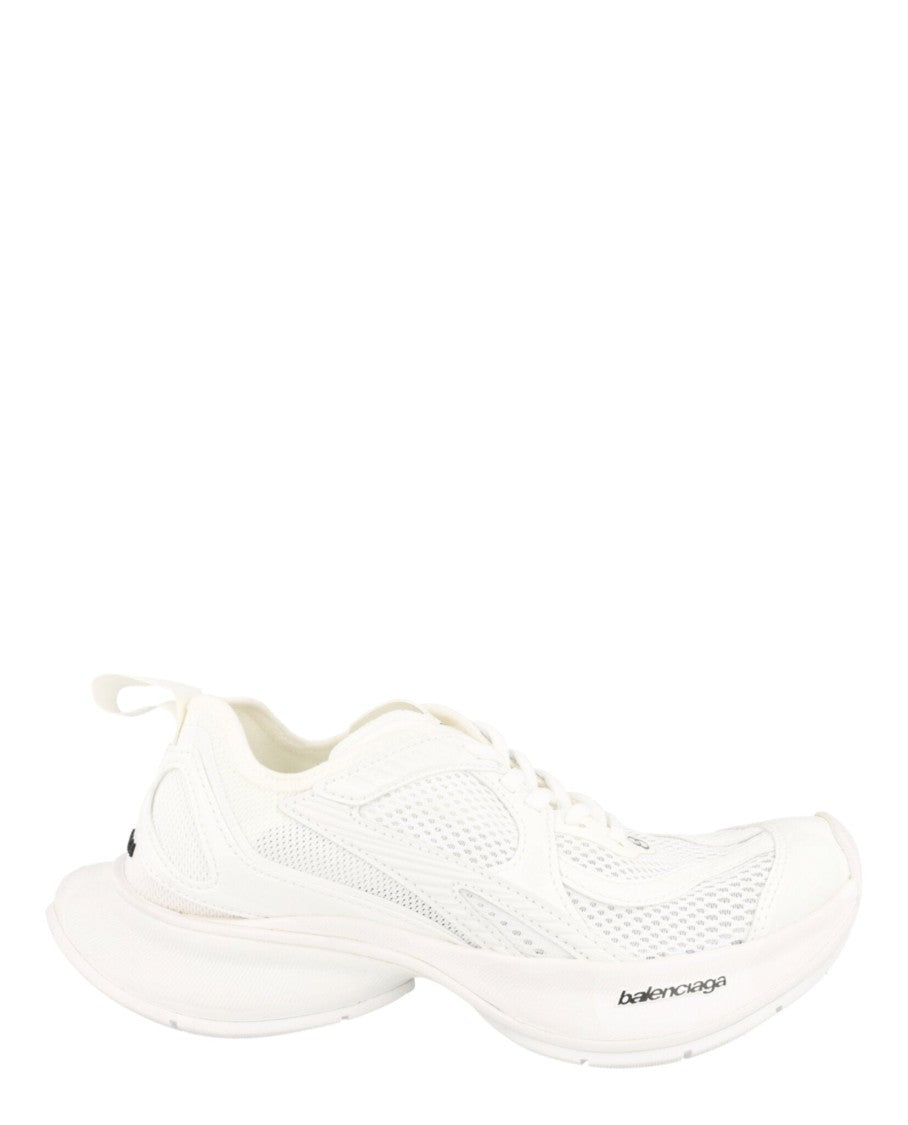 Balenciaga Low-Top Sneakers With Mesh Detailing And Block Heel
