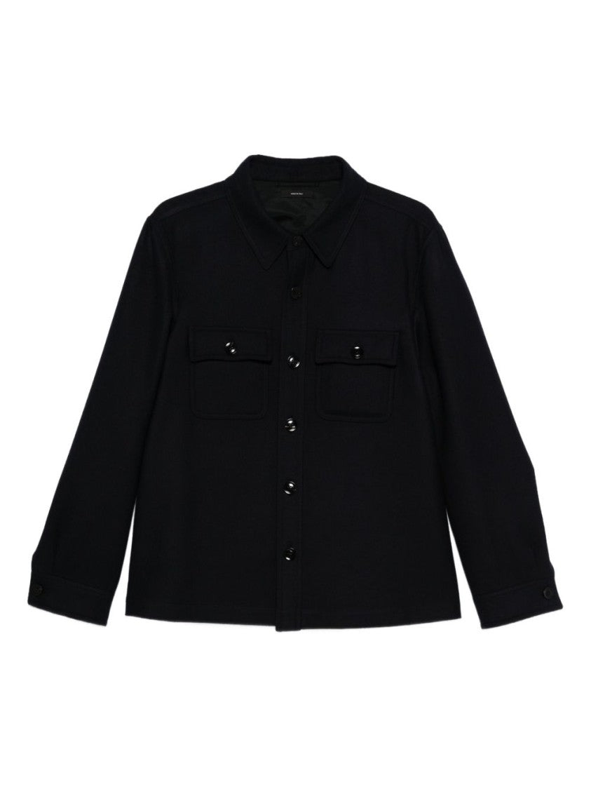Tom Ford Double Splittable Light Wool Chest Pocket Outershirt