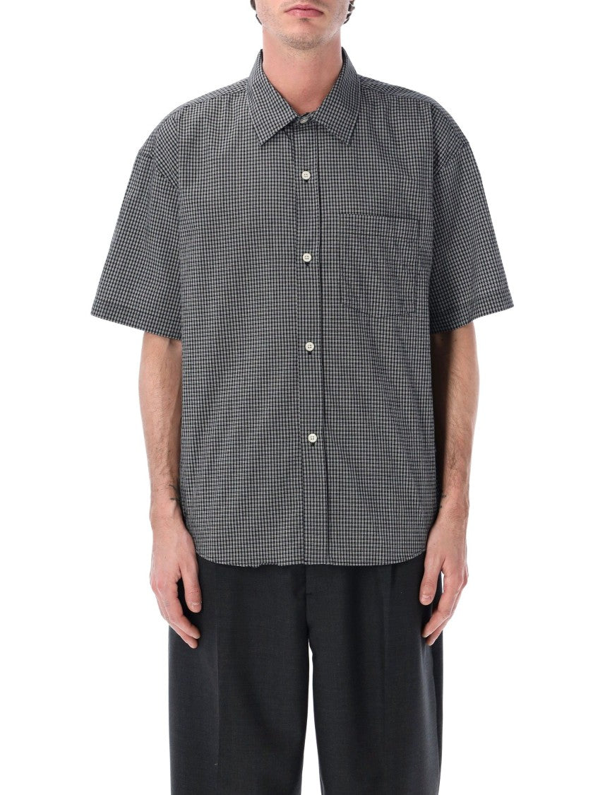 Mfpen New Input Checked Cotton Seersucker Shirt