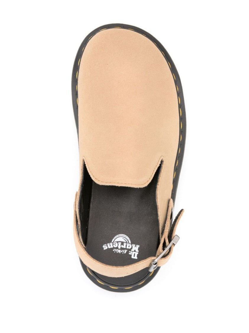 Dr. Martens Beige Closed-Toe Sandals With Adjustable Back Strap