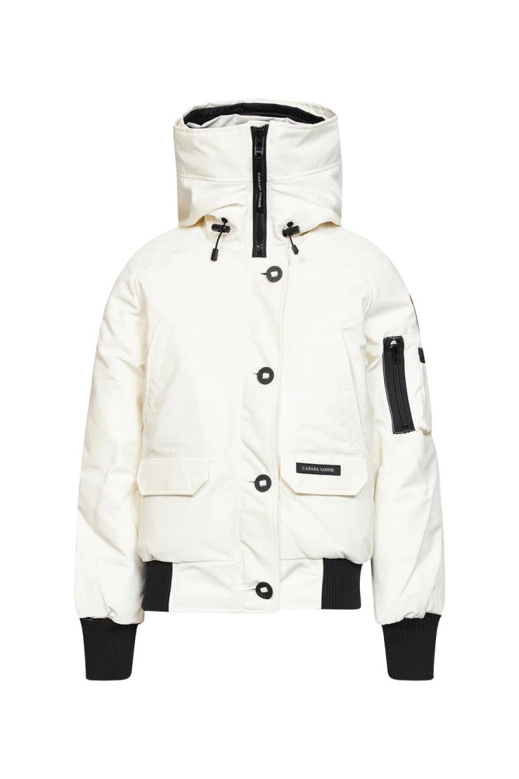 Canada Goose White Chilliwack Hooded Polyester-Blend Bomber Jacket