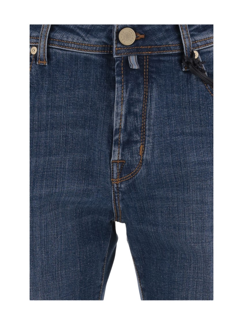 Jacob Cohen Dark Denim Slim-Fit Five-Pocket Jeans