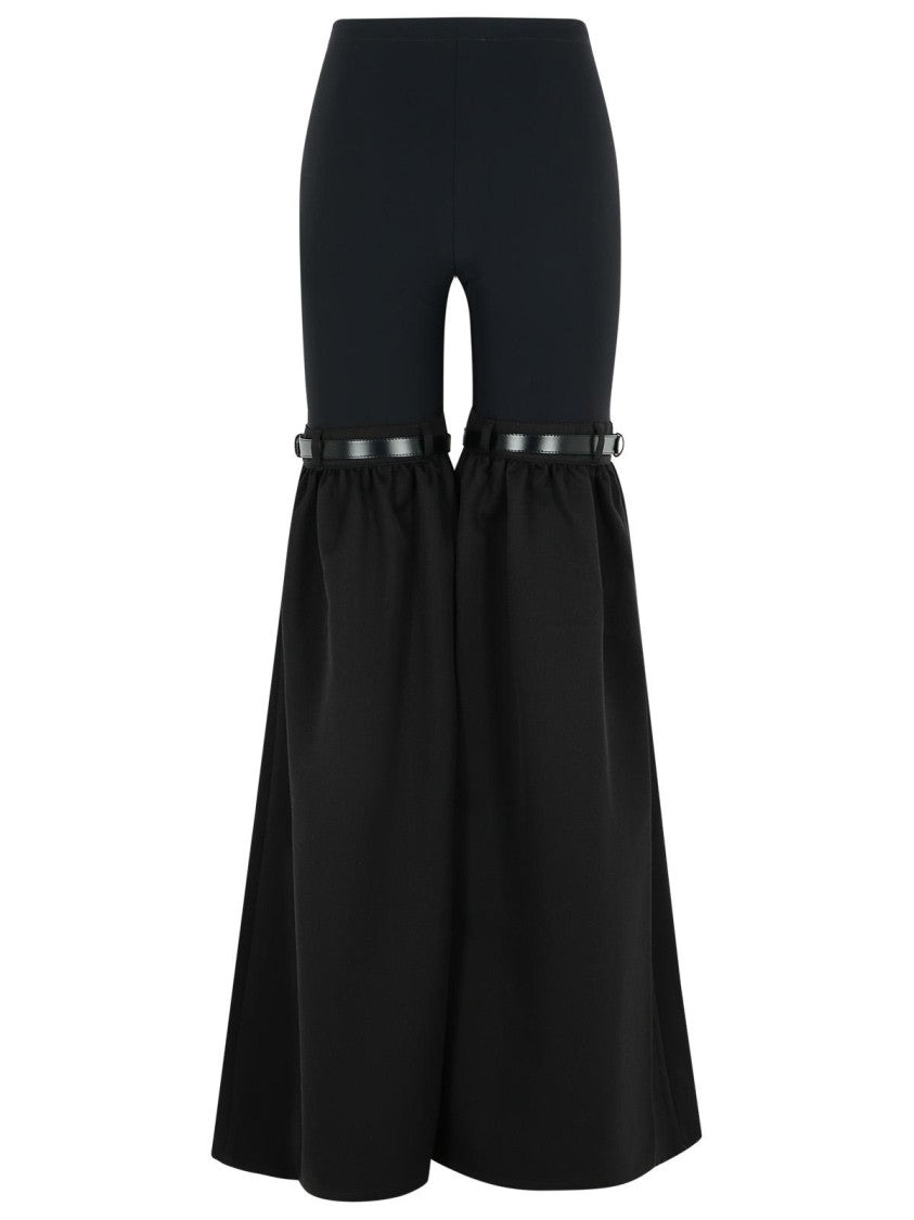 Coperni Flare' Black Polyamide Blend Pants