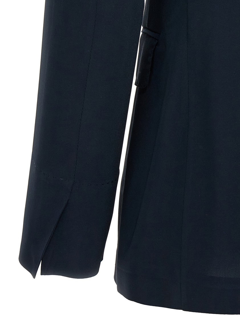 Alberto Biani Double-Breasted Unlined Viscose Blazer